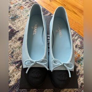 Chanel Baby Blue Ballerina Flats